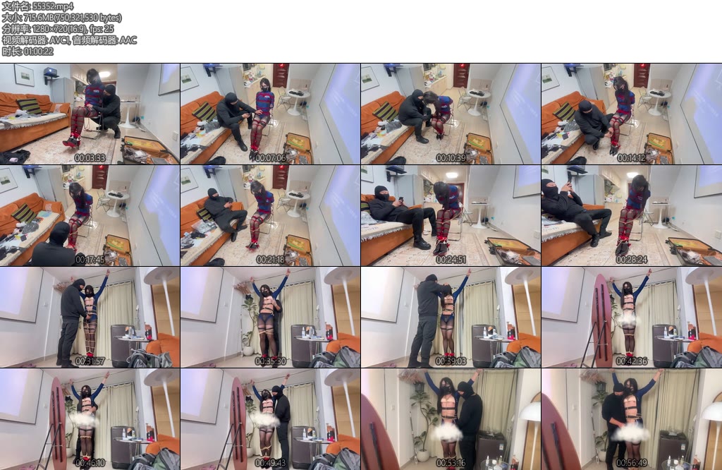 [kilo原创] 下班自缚的女特工被早已入室偷盗的匪徒发现-丝依依