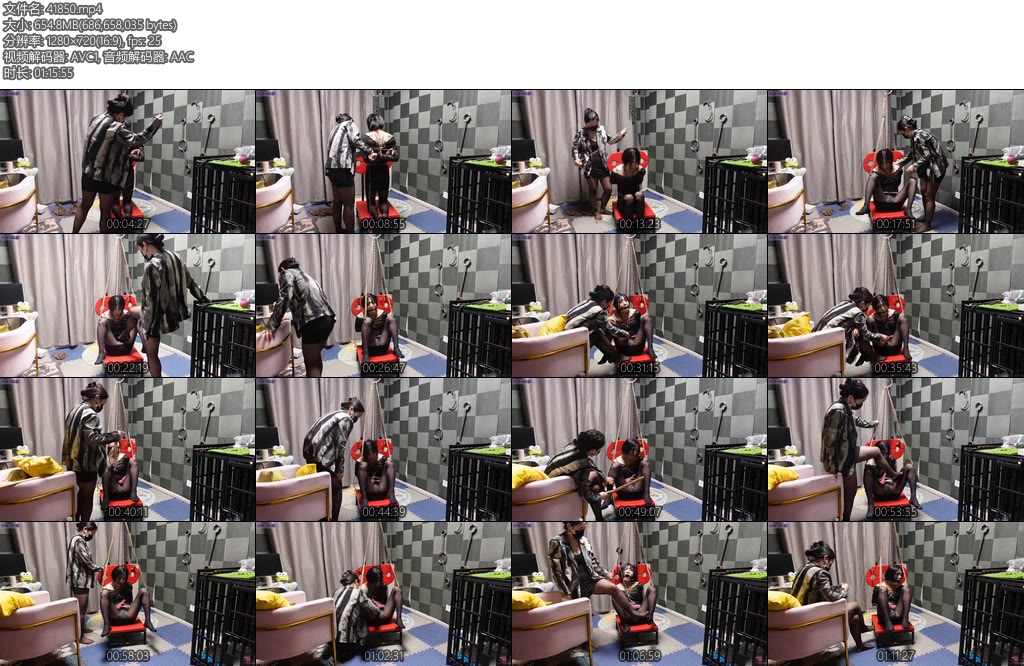 [美曦原创] 强制榨汁训练伪娘电击榨汁调教炎热的夏天也少不了主子的调教舔高跟鞋榨汁电击-丝依依