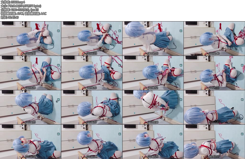 [绳次元] 天天的贴墙吊缚-丝依依