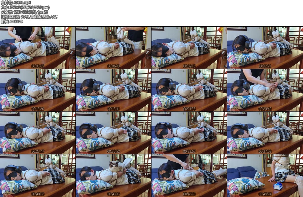 [墨色原创] jk餐桌极限驷马长时间放置感官剥夺口水拉丝镜头怼脸身体刺激揉捏挠痒打屁股-丝依依