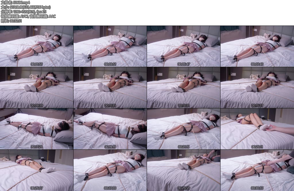 [丝米原创] 圈养萝莉Ⅳ将萝莉妹妹双手双脚用束缚带紧紧绑牢绳索固定在床板上动弹不得X_X抵住敏感部位持续刺激手指在她身体各处轻抚挠痒呻吟声越来越激烈最终在多重刺激下达到剧烈GC-丝依依