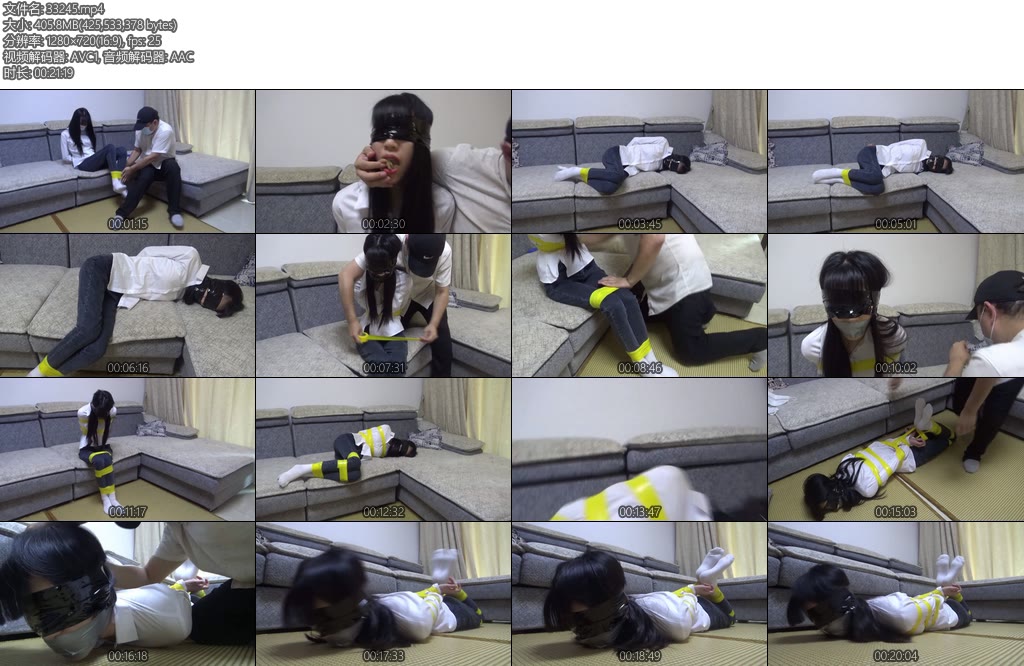 [新月原创] 红豆定拍封嘴福利嘴里原味丝袜被入室胶带捆绑两次加绑成驷马静电胶带封嘴到完全贴脸-丝依依