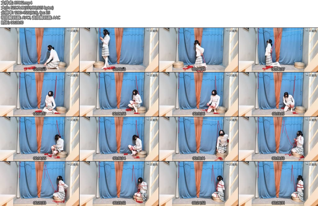 [亚洲绳艺] 肛钩走绳拿钥匙自缚-丝依依