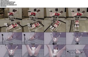 [动画片] 少女日常健身网球服划船机V字gang珠lei颈白袜啦啦队服腿部举升器假yang具背手-丝依依