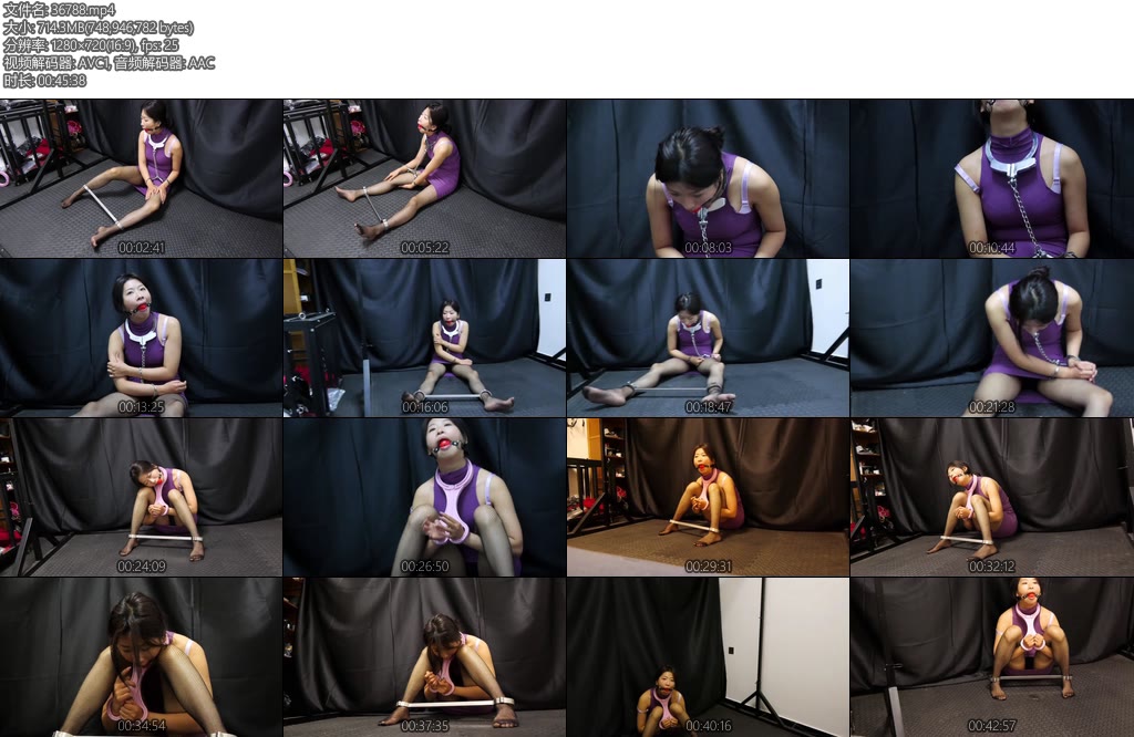 [胜景影视] 女M的金属囚枷固定放置-丝依依