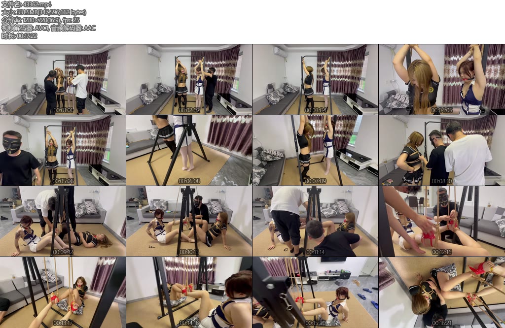 [延江艺束] 早期库存作品初次双人捆绑由于模特和工作人员都是实践现划水严重-丝依依