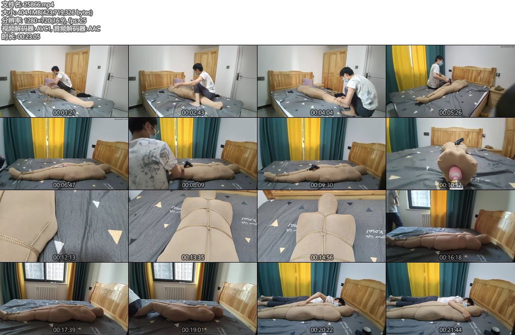 [亚洲绳艺] 全包木乃伊下的震动和筋膜枪将妹子全包起来放置并放上筋膜枪震动偶然发现脚心特敏感-丝依依