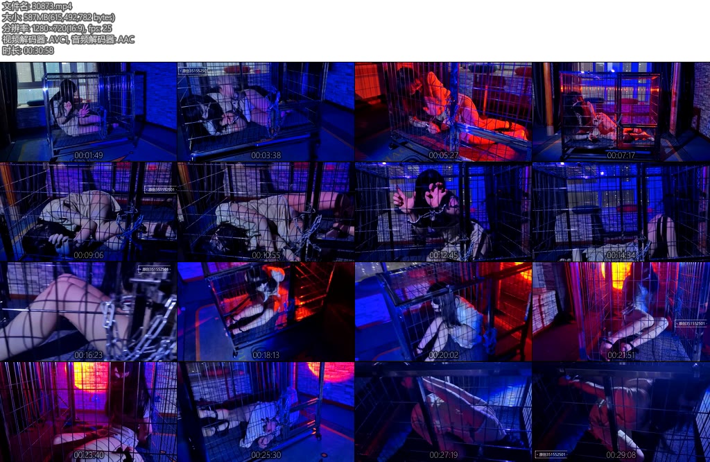 [一绳所爱] 锁在笼子里饱受煎熬的女孩-丝依依