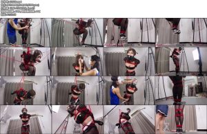 [面具原创] 面具男 是什么让伪娘绳奴潇潇挣扎得这么厉害黑丝高跟凉鞋大号马具型口球训练器伪娘震棒吊缚惩戒-丝依依