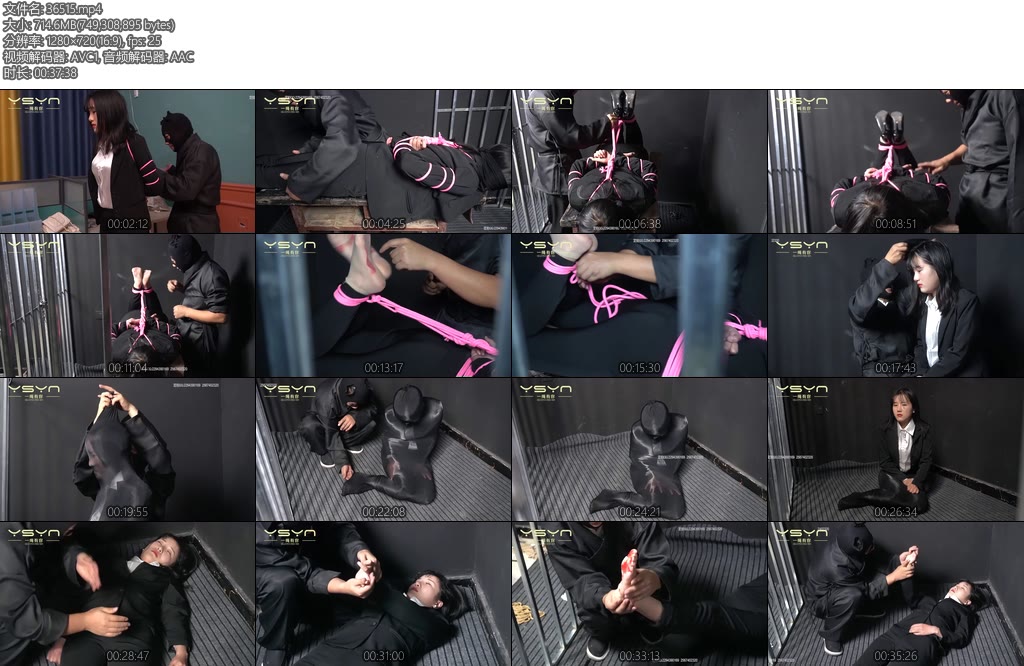 [一绳有你] 装入睡袋里的女孩女孩办公室蒙面大汉手拿扳手劫持五花紧缚蒙眼扛到地牢桌上驷马打屁股打脚心挠脚心装入睡袋迷晕摆弄-丝依依