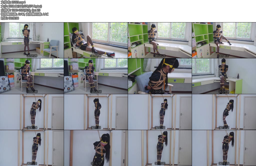 [亚洲绳艺] 宁红叶COS捆绑黑丝长腿紧缚-丝依依