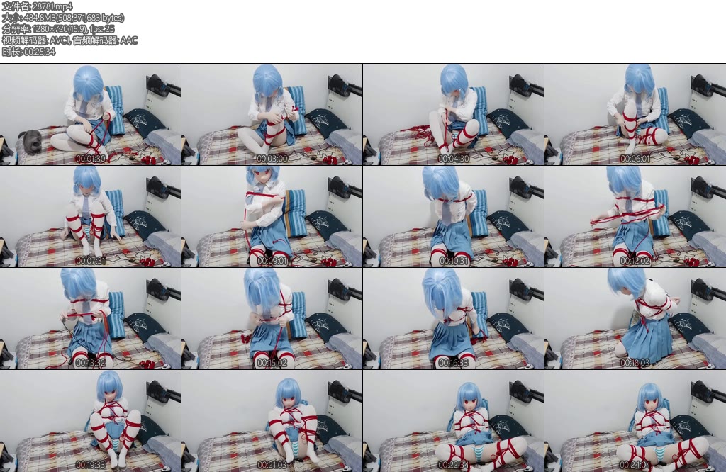 [亚洲绳艺] 天天的棘轮自缚大成功-丝依依