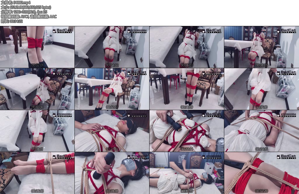 [BadCat] 咲希白衣红绳紧缚挣扎被强行捆在桌子上揉熊强高足控特写超多紧缚挣扎丝袜塞嘴胶带封口强高-丝依依
