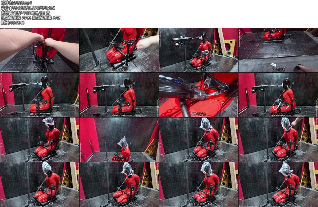 [鹿角与猫爪] 漫画复刻机械深喉电击龟责塑料袋无尽绝闷乳胶便器绝望的一天佩戴B脸头套被机械强制深喉自动伸缩杯持续龟责被钢管拘束架上下夹击无法动弹一边被榨汁电击一边被绝闷呼控反复绝闷到极限-丝依依