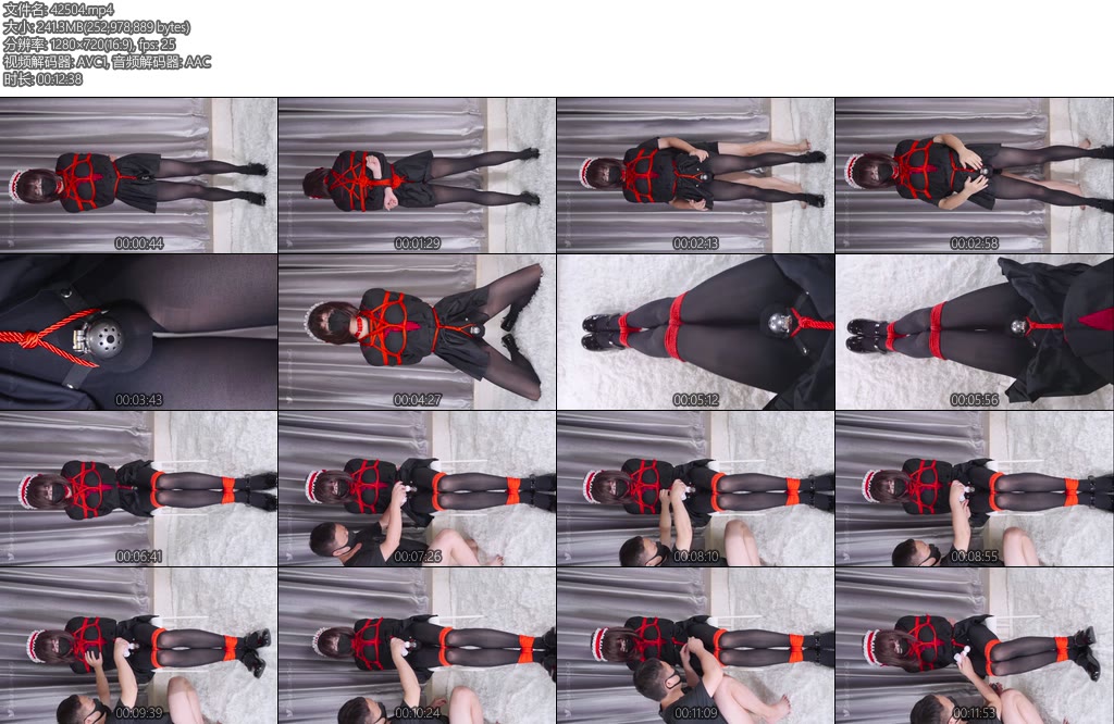 [亚洲绳艺] 刻猫猫伪娘男娘JK黑丝贞操锁锁射-丝依依