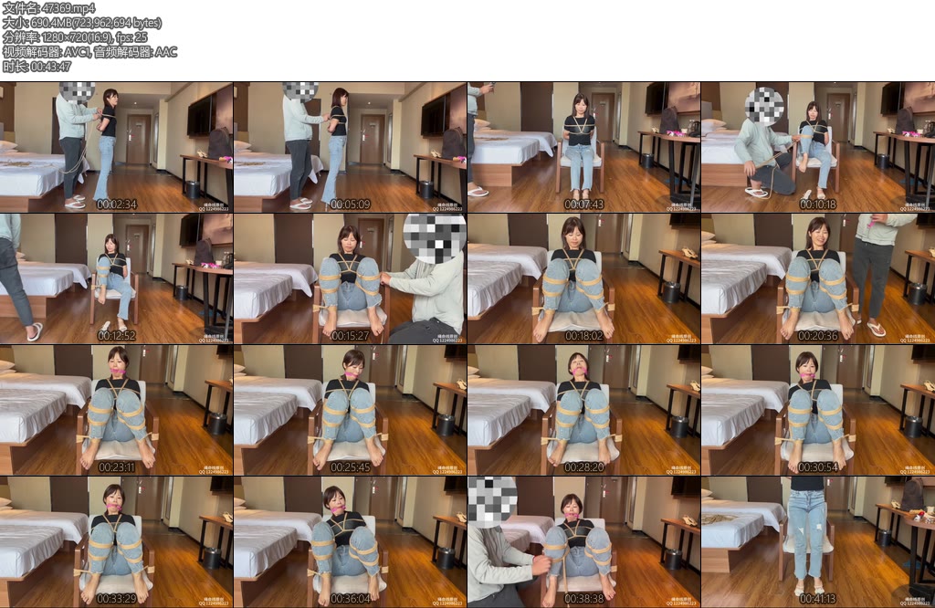 [绳命线] 文文口球日式M腿放置-丝依依