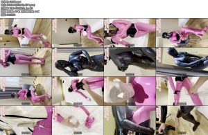 [徒手和小兔] 粉色新大胸胶衣初次穿着束腰全封闭仅开鼻孔头套捆绑强制呼吸玩弄SPTK震动-丝依依