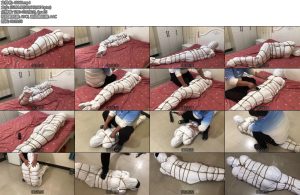 [朱雀雀] 白床单全包绑缚虐待-丝依依