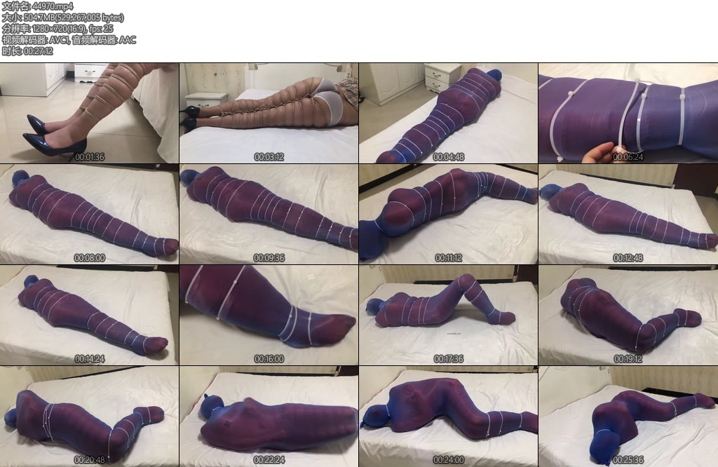 [朱雀雀] 三色全包丝袜带麻绳加轧带-丝依依