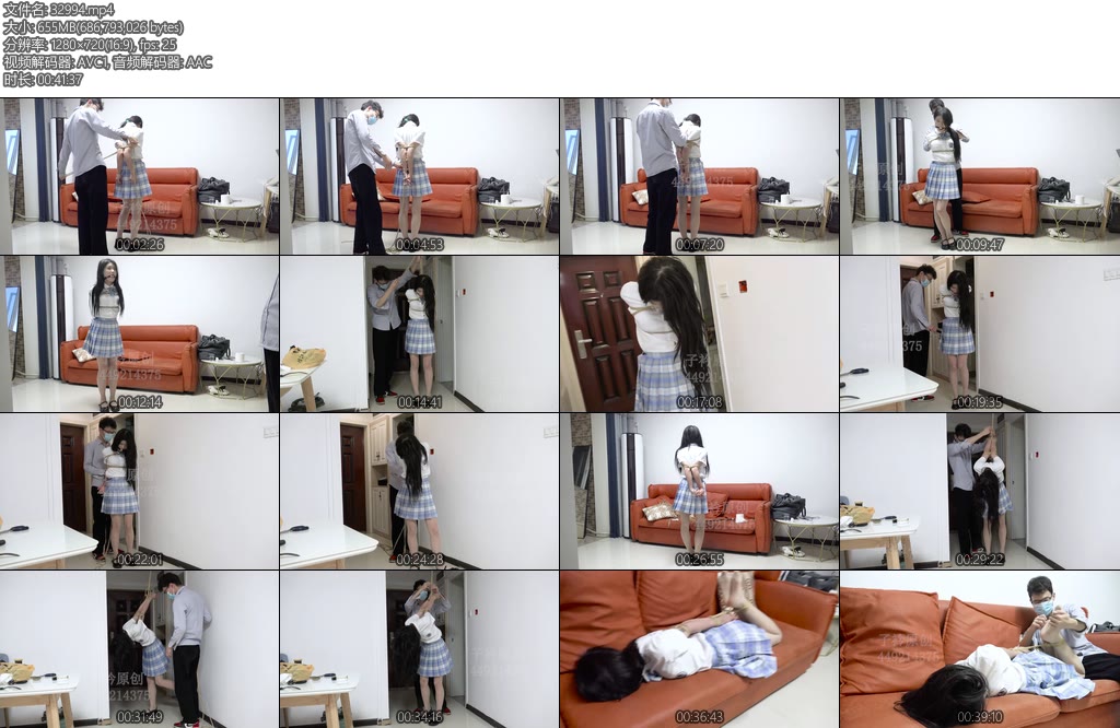 [子衿原创] 菲菲JK肉丝欧式直臂口球吊绑折磨挠痒TK吊胳膊紧到崩溃快哭了-丝依依