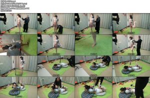 [随心原创] 小稚 灰衣五花大绑单腿吊 后手观音和极限驷马-丝依依