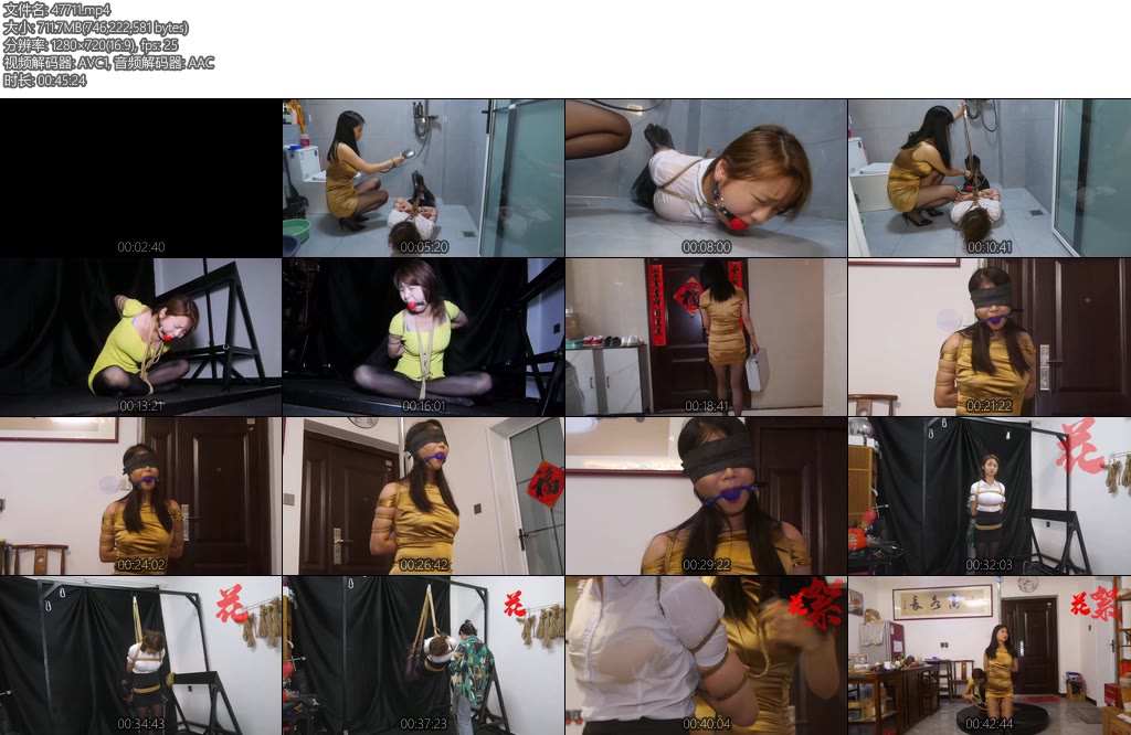 [胜景影视] 女大学生被囚禁下集女大学生女挣脱捆绑用计谋把女变态拿下捆绑-丝依依