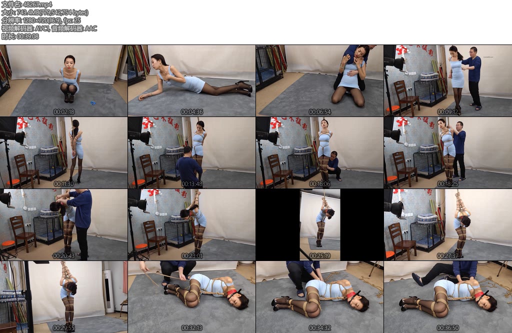 [随心原创] 诺米被抓获的诱人女贼极限直臂弯腰吊-丝依依