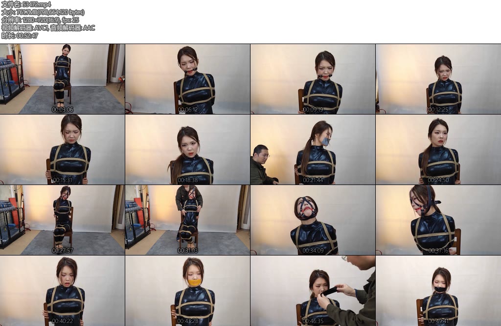 [随心原创] 雨溪胶衣搜查官各种颜色胶带堵嘴试验-丝依依