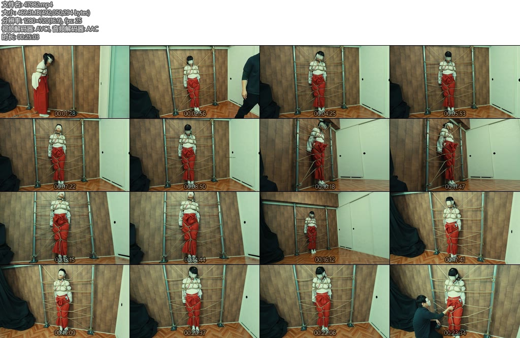 [亚洲绳艺] きもちくなんかない巫女狩り葛藤の夜-丝依依