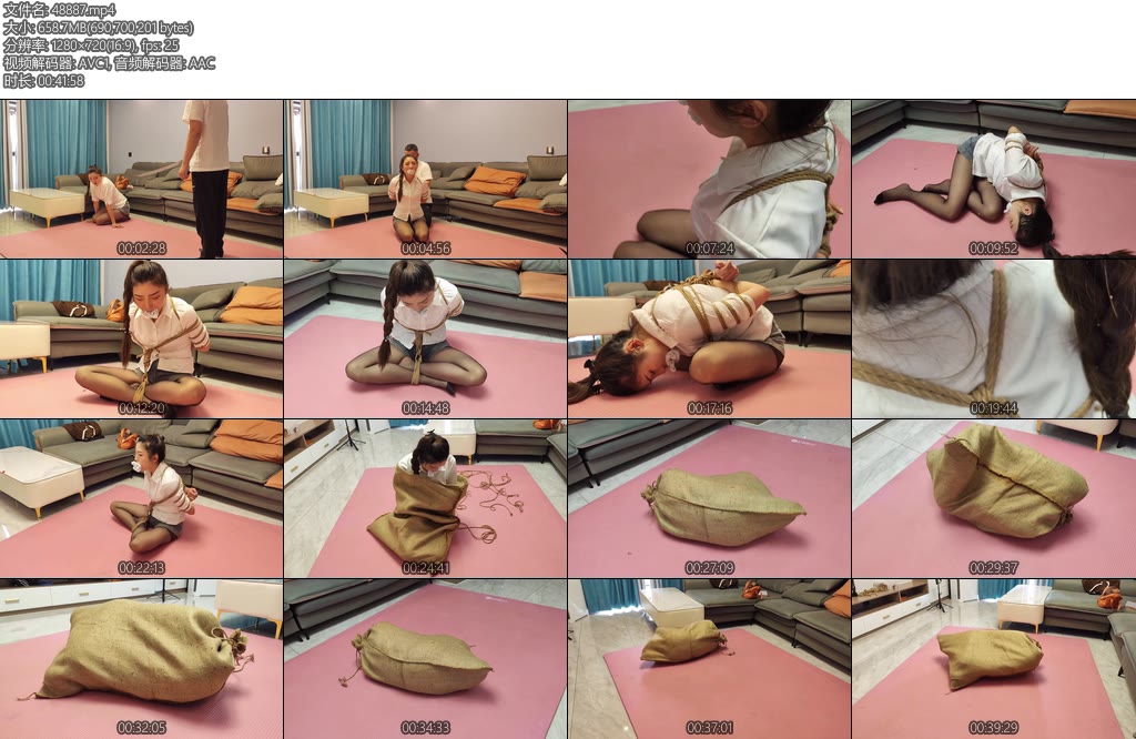 [李大侠] 佳佳学生装遭遇入室抢劫绑架装麻袋-丝依依