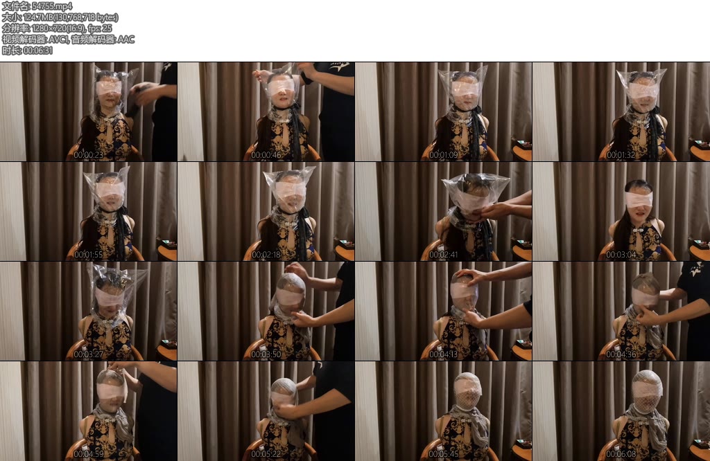 [旺仔原创] 丝袜套塑料袋窒息调教骚母狗-丝依依