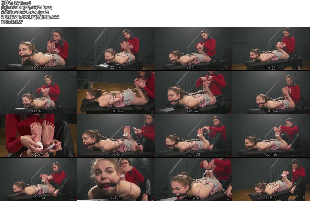 [欧美绳艺] Foxy Astrids Revenge Hogtied Foot Tickling and Electro Play-丝依依