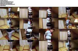 [渎竺原创] 川川OL职业装银色胶带紧密柱缚下-丝依依