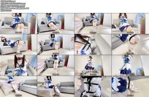 [凉叶子] cos叶子原神黑发芭芭拉的捆绑挣扎白丝封嘴皮带x绳子-丝依依