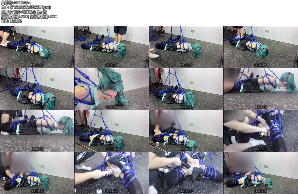 [夜城原创] 夜城初音未来驷马紧缚绳子在嘴上死死勒紧口水拉丝滴落然后把假金金塞入温暖的后面再用棒棒顶住输出前面和后面的洞洞都-丝依依