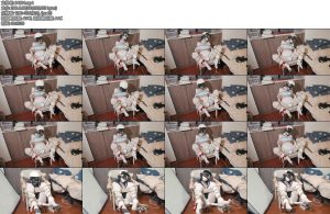 [亚洲绳艺] 禁忌收容所 收容（08）椅子固定两种姿势放置GC开腿固定棒子震动到晕-丝依依