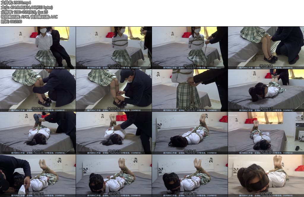 [新月原创] 若莺刚十八岁就急着来玩的萌妹子初绳JK肉丝小JIOJIO 绑个驷马把她急得用力挣扎-丝依依