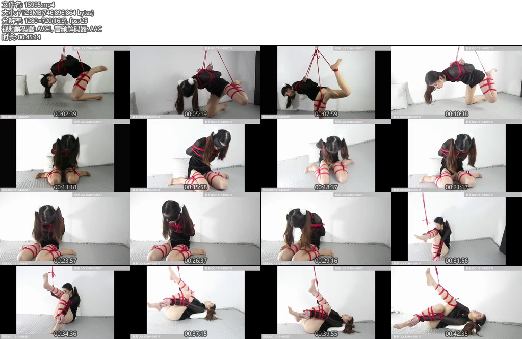 [琥珀堂] 单吊腿，小片足，低调起飞一下，高开叉的黑色旗袍，配上可爱的双马尾，毫无违和-丝依依