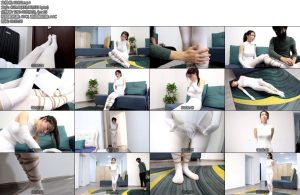 [得意客] 提现木偶白丝玩物（02）御姐美女柳洋被穿上奇怪白丝紧身衣失禁瘙痒如同木偶一般被肆意玩弄控制-丝依依