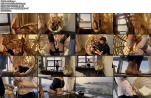 [菠萝摄影] 蔡老师第十一集椅缚吊腿跪绑窗台看海景西裤短肉丝放课服装没换直接绑玩-丝依依