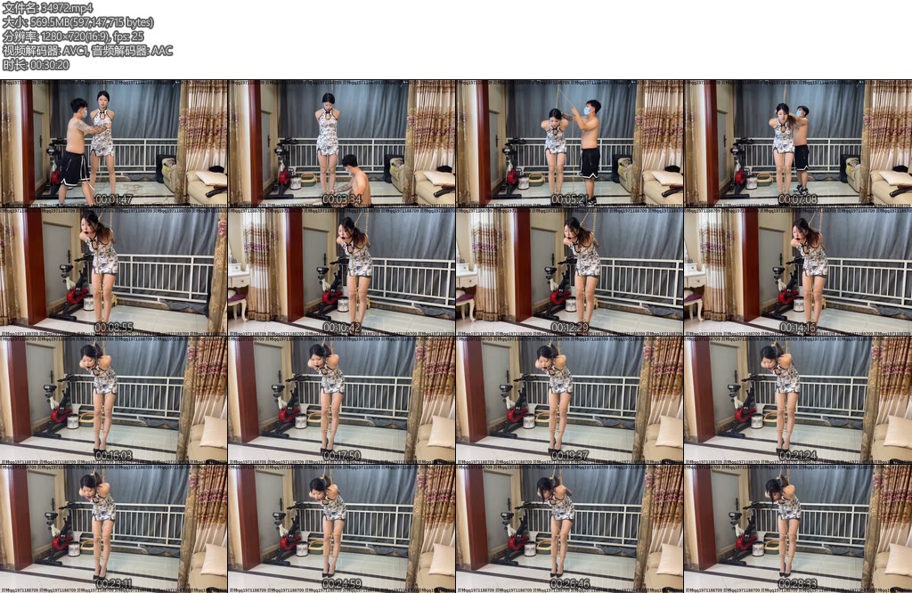 [贝特原创] 1米8高挑美女球球最后一部直臂后手吊双环口枷流口水折磨-丝依依