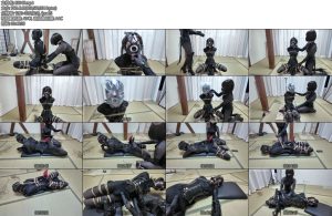 [鹿角与猫爪] 里百合爪爪S系列双连体黑丝漆皮旗袍束腰马具开口环直臂M腿被强制深喉塑料袋呼控驷马缚马具口球被爪爪玩弄强高-丝依依