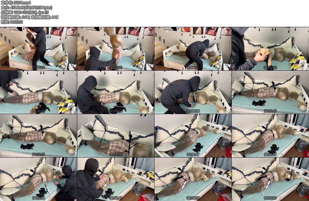 [黑魔法师] 夕的丝袜末日丝袜多重囚禁莱觅丝袜套头后手直臂拘束多双丝袜固定全包定死在床上然后舞蹈鞋塞丝袜气味控制最后AV棒子强制GC-丝依依