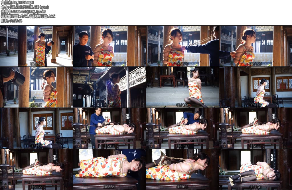 [锐度主张] 嫣儿 性感大片金色超高跟鞋后手观音勒嘴驷马缚-丝依依