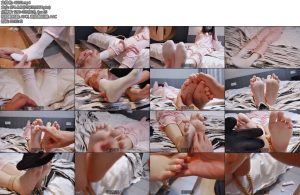 [好梦原创] 愿赌服输还是好女孩裸足TK白袜睡衣嫩嫩的脚白里透红撸猫手套涂满了润滑液的jojo该做什么好呢-丝依依