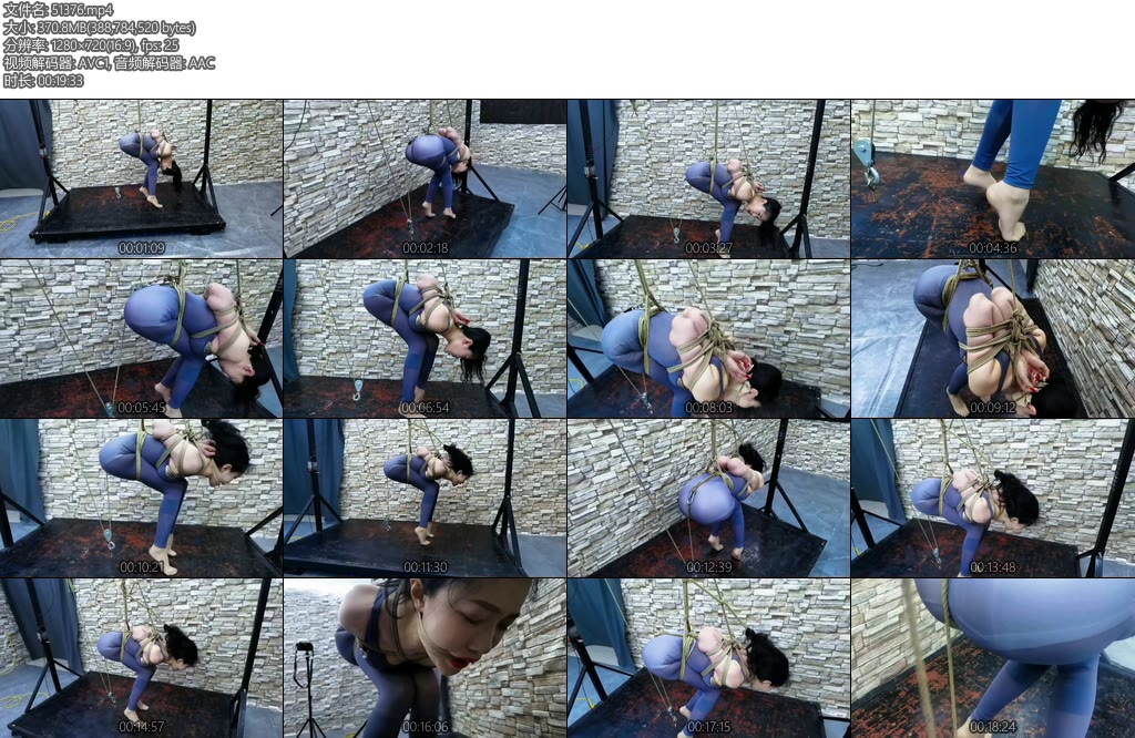 [飞天原创] 艺仙儿超高难度后手观音吊缚后面在配置一个自动股绳拉扯机竟能把她折磨的G潮至喷射-丝依依