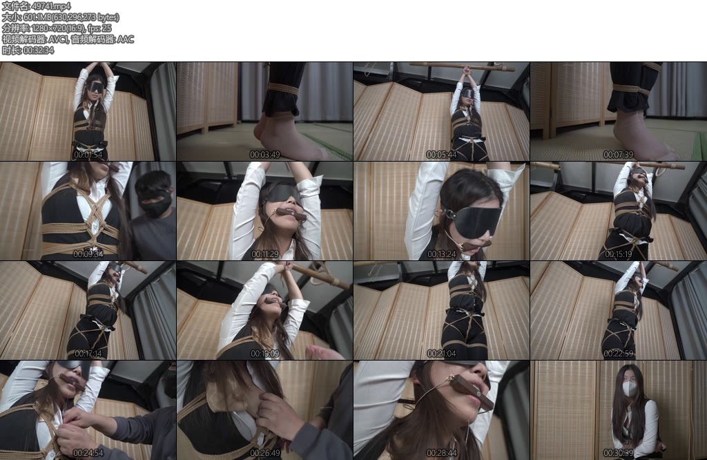 [象人原创] 小涵制服口枷踮脚罚站-丝依依