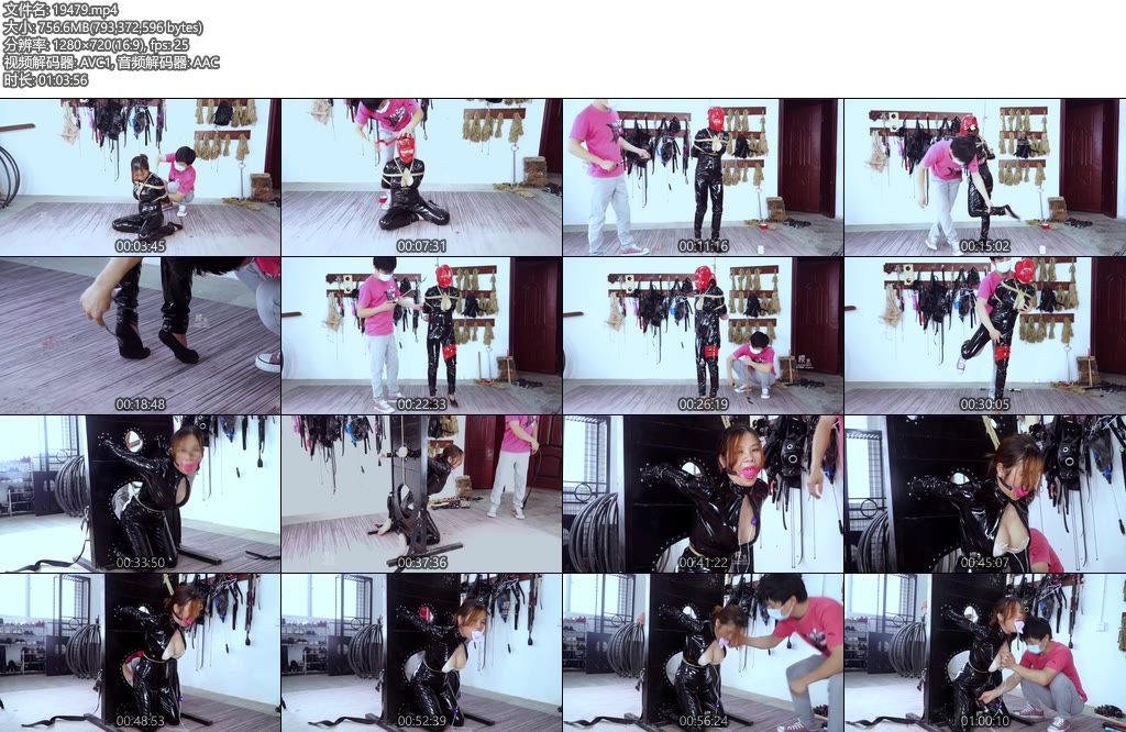 [樱束原创] 搜查官头部全封踮脚吊缚，型架固定调教（合并版）-丝依依