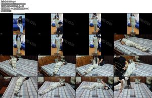 [墨色原创] 小米白衣白裤白袜五花并腿挣扎-丝依依