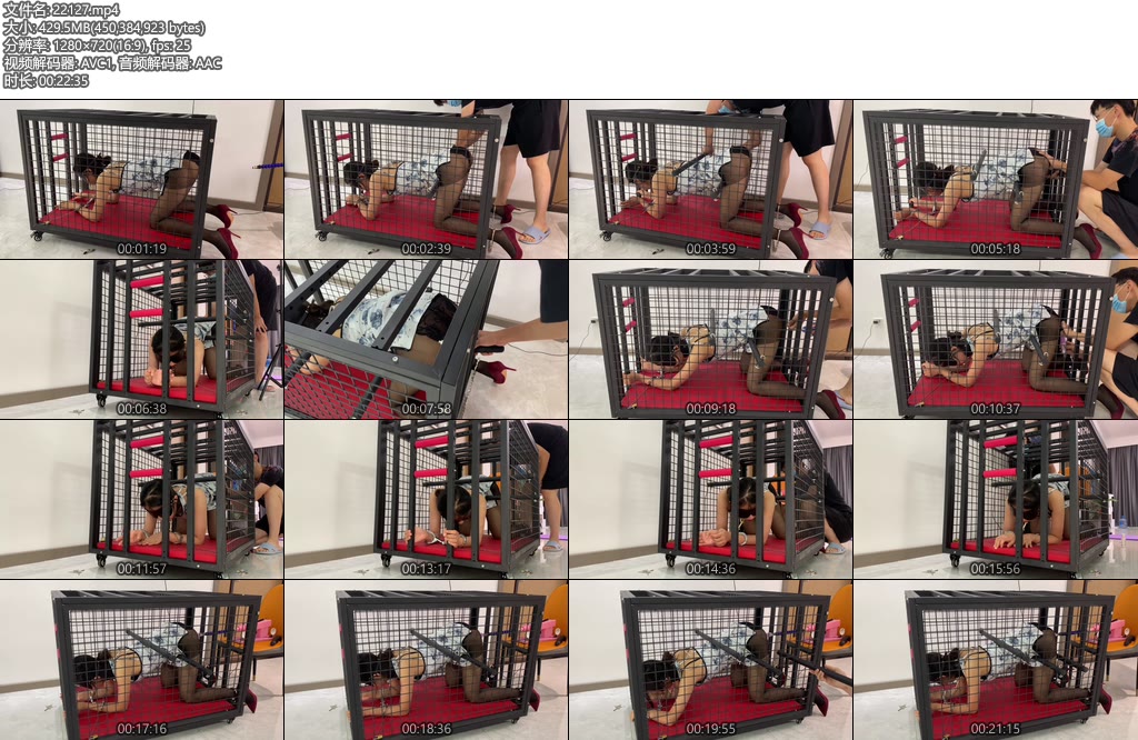 [涵涵原创] 涵涵 旗袍黑丝 K9狗笼固定 PJGC-丝依依